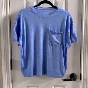 Pearl Blue Slightly Cropped, Oversized T-shirt